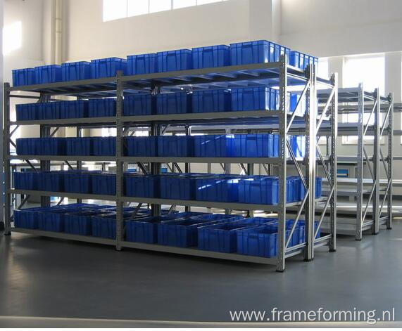 Storage shelf upright pillar roll forming machine