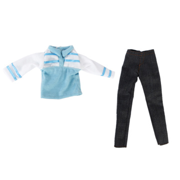 Newest Fashion Doll Clothes Casual Clothing Suit Fit Long Sleeves T-shirt And Pants Dolls Accessories Baby Toy Birthday Gift