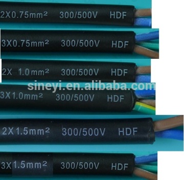 PVC or rubber cable electrical cable 2x0.75mm2