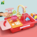 17-22Pcs Kids kitchen Dishwash Toy Set Girls Games Miniature Food Vegetables Fruit Cooking Educational Kitchen Toys For Children