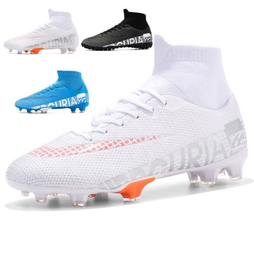 High-Quality Men's, Boys' Turf Grass Training Footwear: Cleats, Training Football Boots, High Ankle Sport Sneakers, and Soccer Shoes