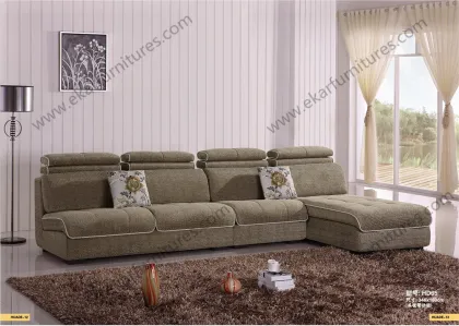 American Wooden Slat Children Cushion Fabric Sofa