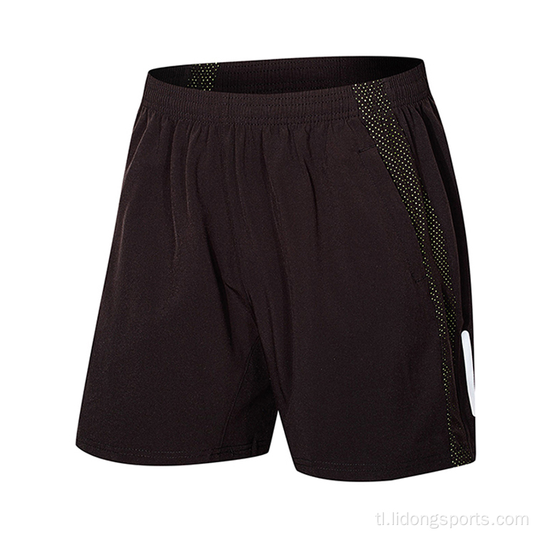 Pakyawan unisex mabilis dry black running shorts