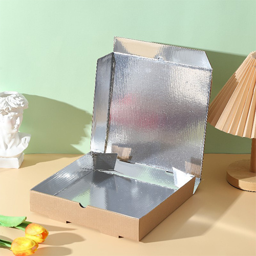 Eco Kraft Pizza Box Aluminum Foil Lined Heat & Grease Resistant