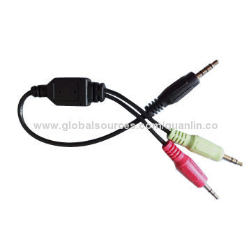 3.5mm 1 Male to 2 Male Stereo Audio Cable