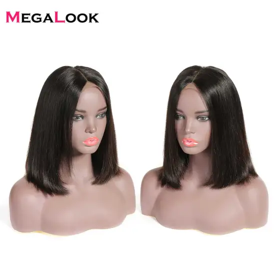 Natural China Lace Closure Bob Wig, Bob Cuticle Aligned Virgin Double Drawn Wig Human Hair Wig