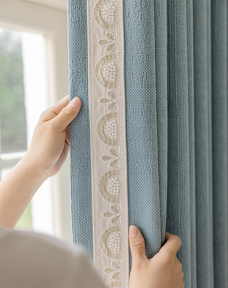 Suncreen Embroidered Chenille Jacquard Curtains