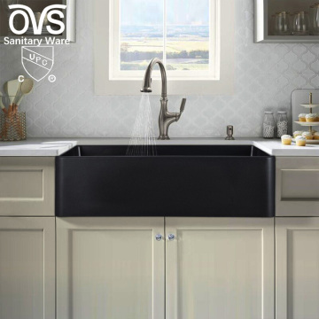 Cupc Big Size American Country Type Foshan Hand Wash Art Basin Black Kitchen Sink