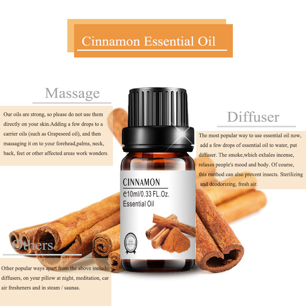 Massage du diffuseur d&#39;huile essentielle de cannelle pure