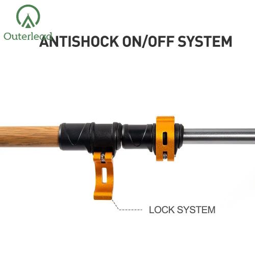 trekking poles for hunting Wood Aluminum Alloy Flip Lock Hiking Stick Supplier