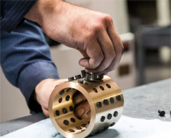 High Force Brass Graphite bushings Copper Sleeve Self Lubricating bearing Bushing Casting Solid Bearing