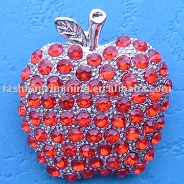 Apple Shaped Alloy Brooch