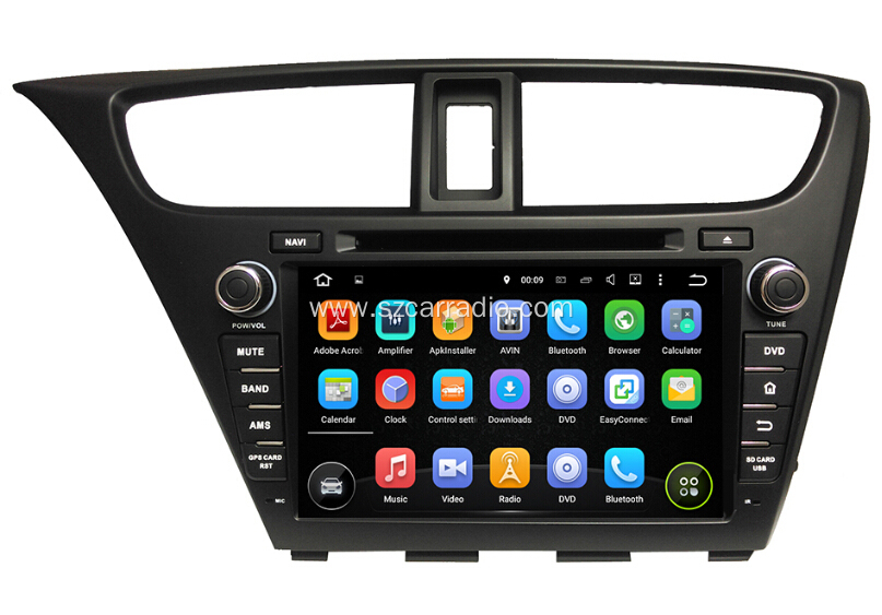 Honda Car DVD GPS Player For Civic Hatchback