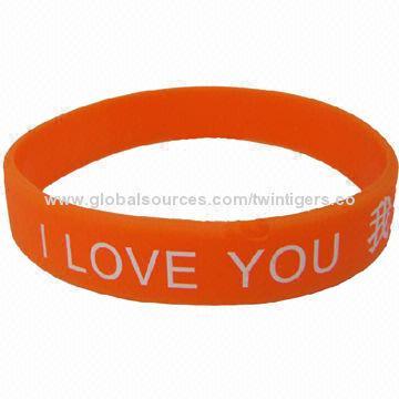 Promotional Silicone Wristbands with Customized Printing, Ideal for Promotional Purposes