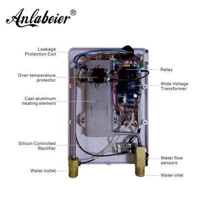 KR-55 Ce Cb Kitchen and Bathroom Instant Electric Shower Water Heater