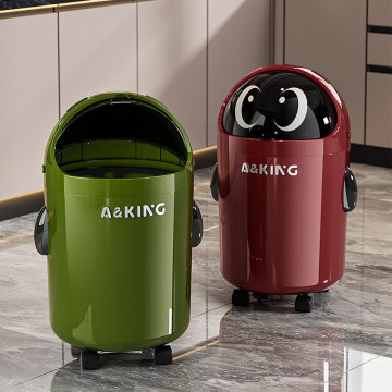 Luxury Plastic Trash Can with Flip Top for Contemporary Spaces