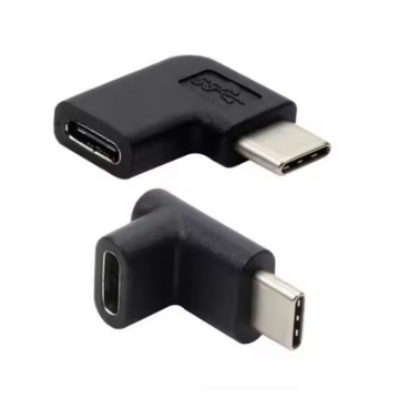 Adaptador angular USB C masculino para fêmea