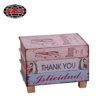 PU Wooden Box with Feet