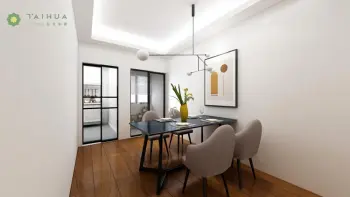 Dining table with Black Tampered Glass