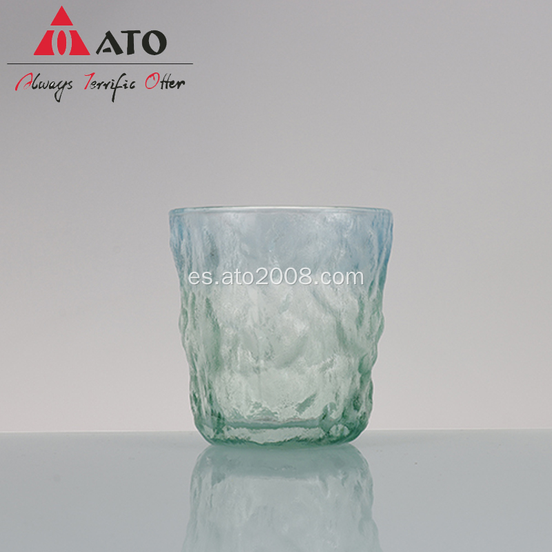 Patrón de glaciar Copa de vidrio esmerilado Taza de té para el hogar