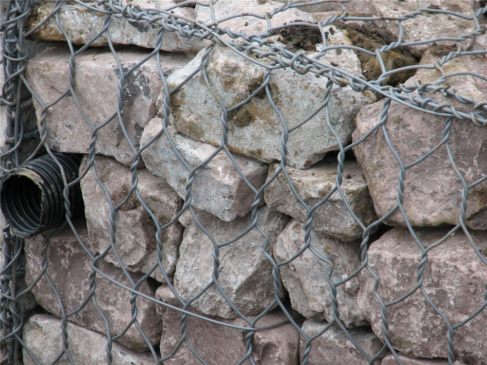 Caixa de Gabion galvanizada/caixa de PVC Gabion/2m*1m*1m Gabion Box