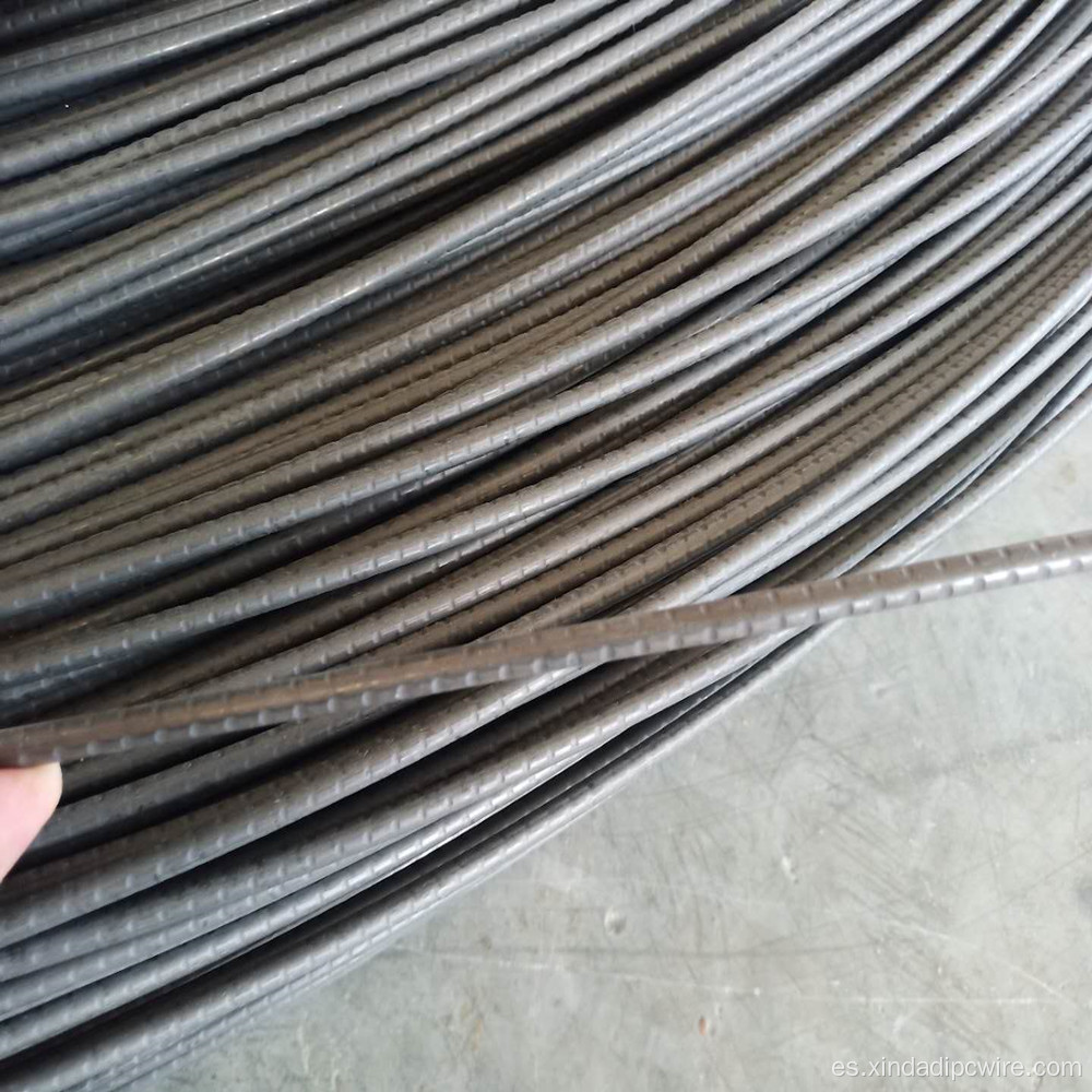 Superficie plana estriada estriada en espiral de alambre de acero de 4 mm