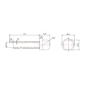 5mm dzintara LED 600nm 610nm gaismas izstarojošā diode