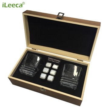 Barware tahan lama dicetak set kaca tembakan wiski yang jelas