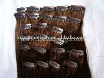 Superior quality clip in human hair extensions