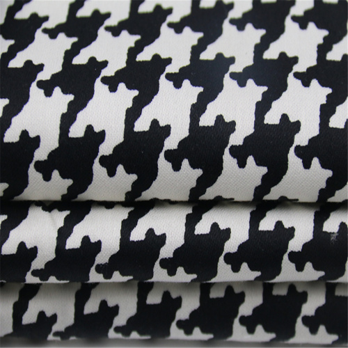 Printed cotton satin with thousand bird pattern