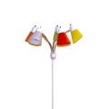 White floral five-head floor lamp