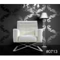 Fauteuil blanc moderne avec base de chrome X-Frame