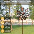 Yard Garden Wind Spinners with Solar Lights