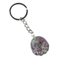 Fluorite Foot Keychain 22x25mm Children Feet Palm Feet Stone Pendant Key Accessories