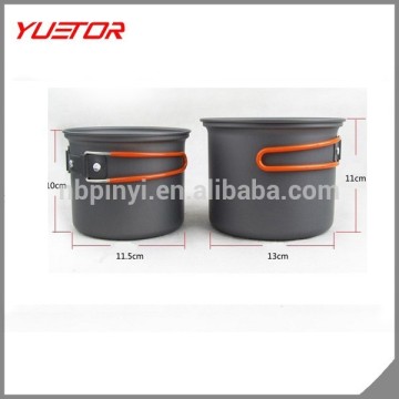Outdoor Camping pan Hiking Cookware Backpacking Cooking Picnic Bowl Pot Pan Set
