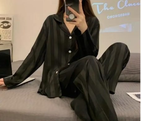 Satin silk bridesmaid pajamas set women sleepwear