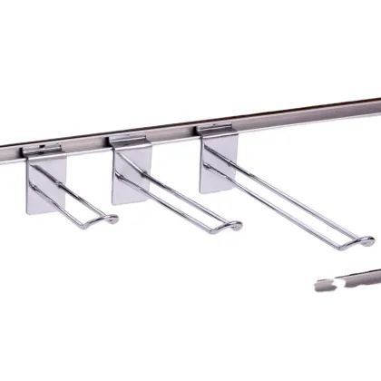 U Shape Double Wires Slatwall Hooks for Retail Display