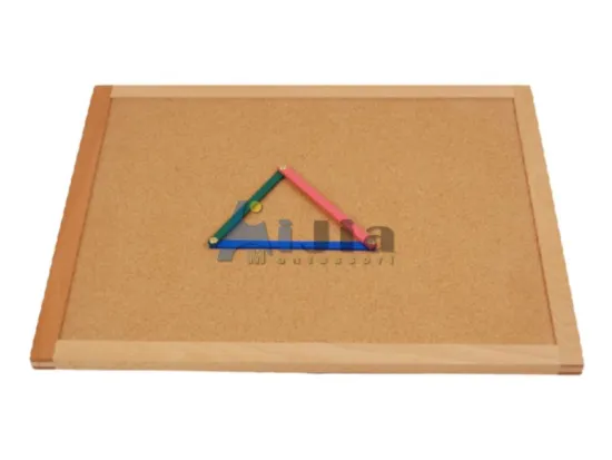 Montessori materials-Cork Workboard For Geometry Sticks