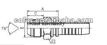 BSP/NPT/Metric Factory Price Hydraulic Hose Fitting