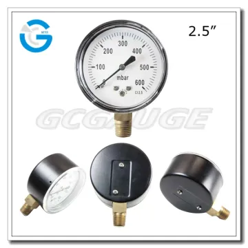 High quality 2 1/2inch steel bottom connection manometer millibar