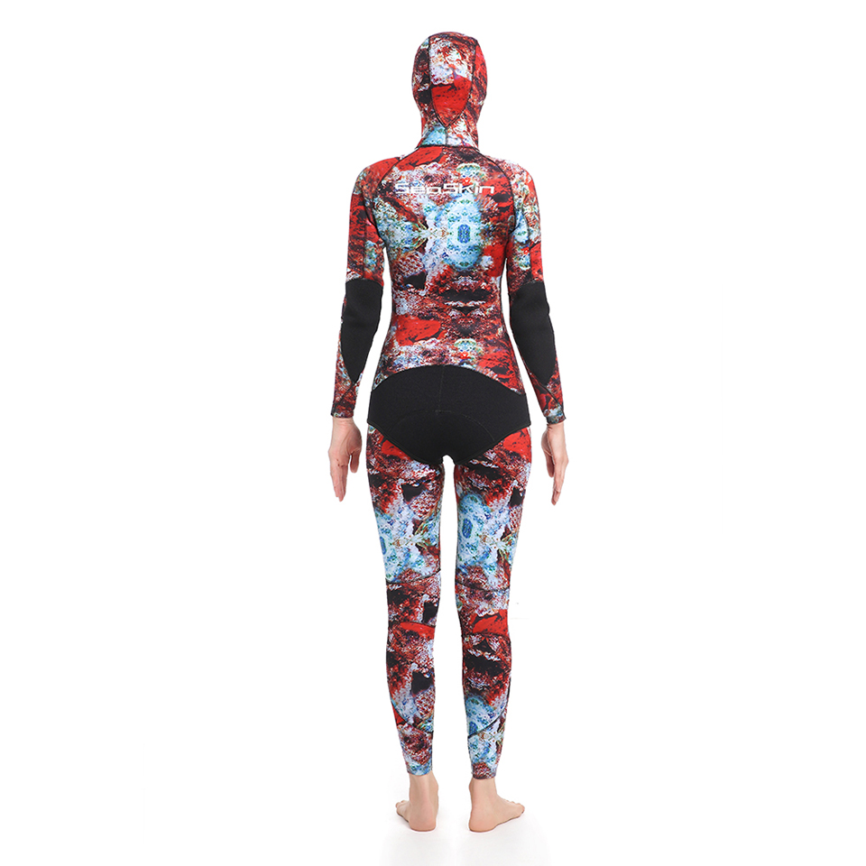 Seaskin 3mm Women Camo spearfishing بذلة