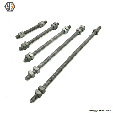 ANSI/IEEE Std C135.1 Pernos de doble brazo de acero al carbono 5/8" 3/4" 7/8" con 4 tuercas