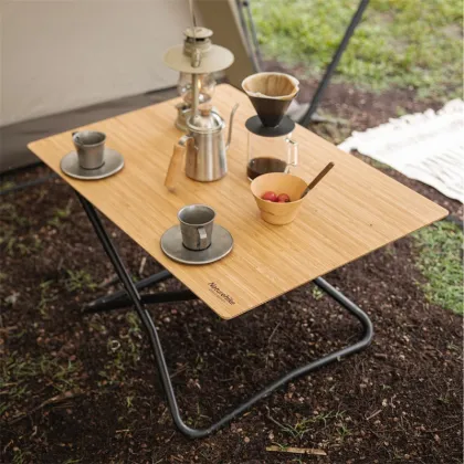 Hangrui Niello Series Outdoor Glamping Big Bamboo Platform Simple Table