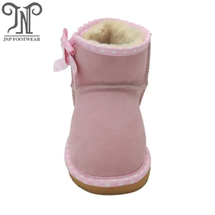 Girls Pink Lace Up Ankle Boots