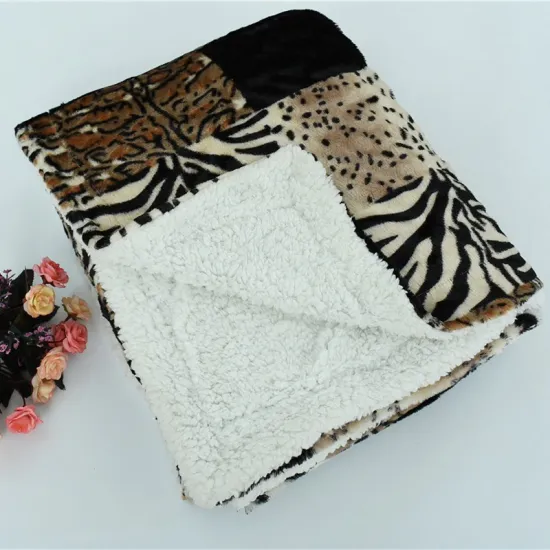 Cheap Portable Custom Printed Sherpa Flannel Fleece Sleeping Blanket For Winter warm