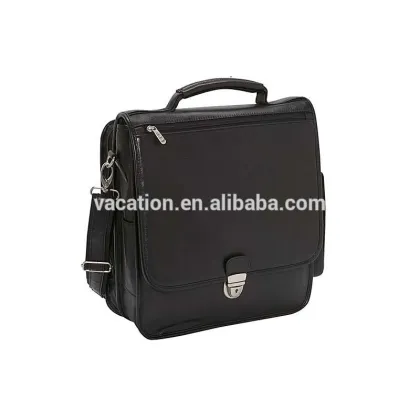 Genuine leather shoulder business laptop bag