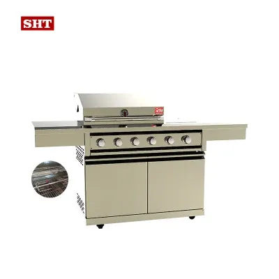 Hot Selling High Quality 304 Stainless Steel BBQ Grill 6 Burners Barbecue Grills Cabinet