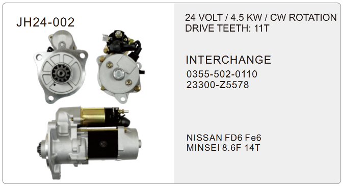 truck starter JH24-002-X
