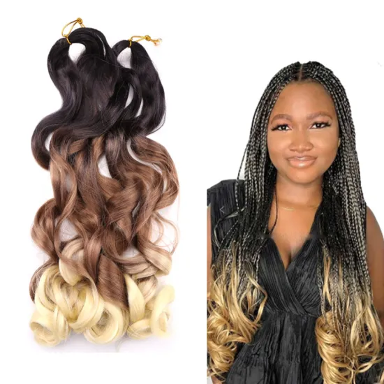 22Inch Synthetic Loose Body Wave Spiral Curls Hair French Curly Crochet Braids Wavy Curly Twist 150g Braiding Hair Extensions