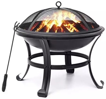 Affordable Black Metal Folding Charcoal Grill for Backyard Bonfire and Fire Pit